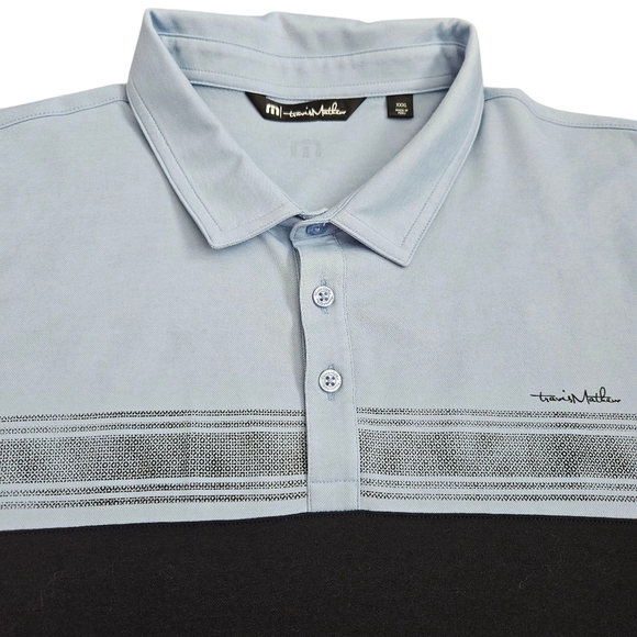 Travis Mathew Cacti Field Blue/Black Polo Golf Shirt Sz XXXL - Picture 3 of 12